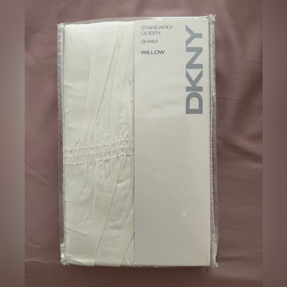 DKNY White Textured Pillow Sham